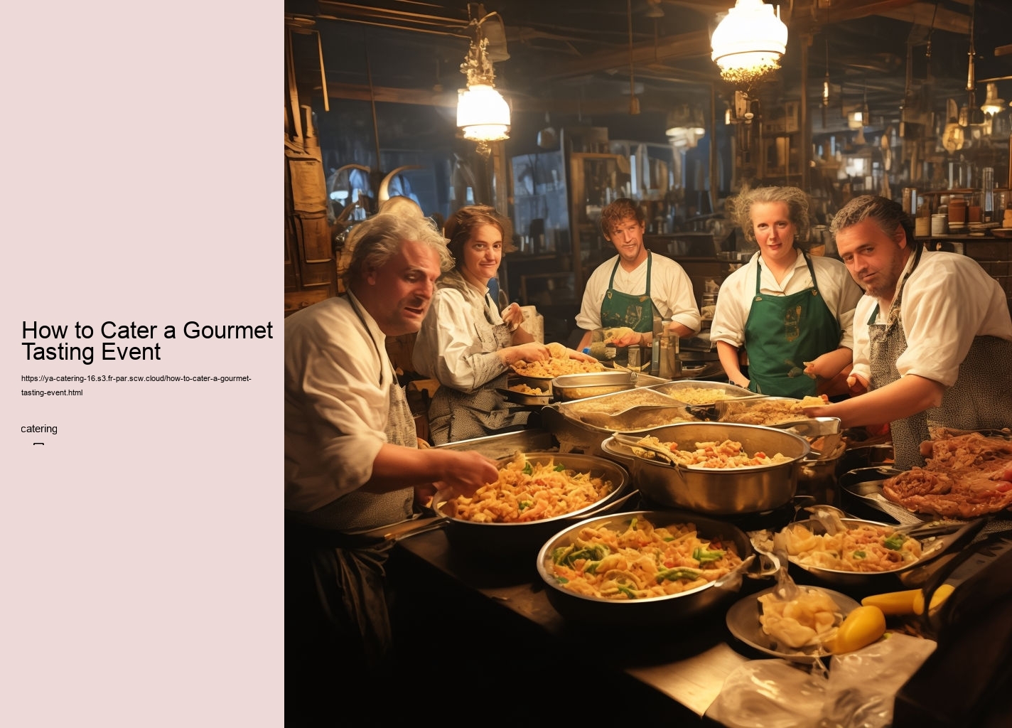 How to Cater a Gourmet Tasting Event