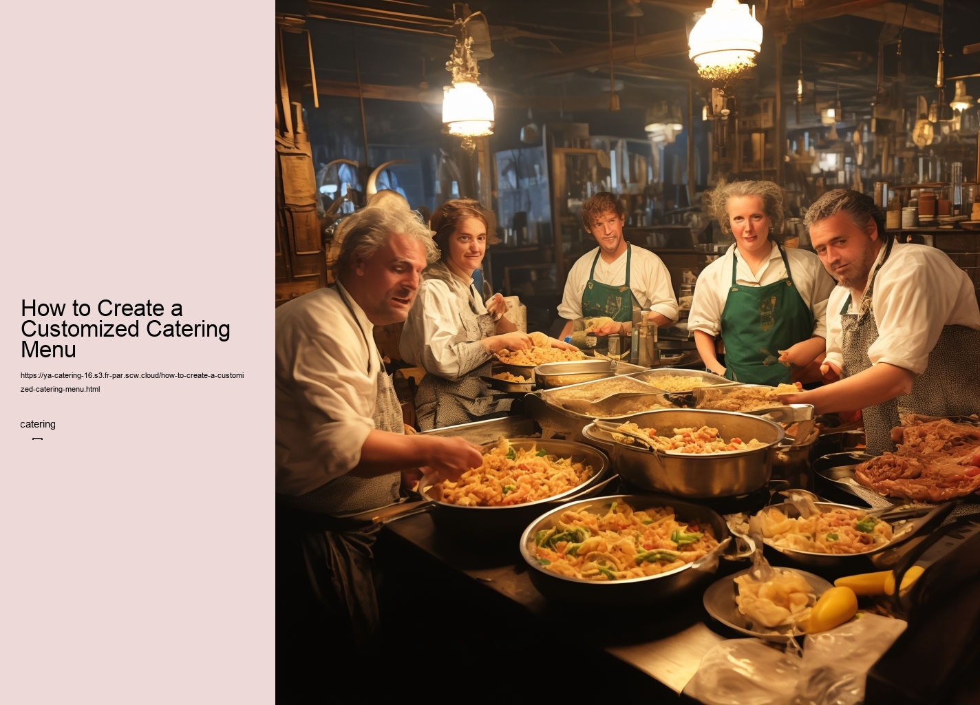 How to Create a Customized Catering Menu